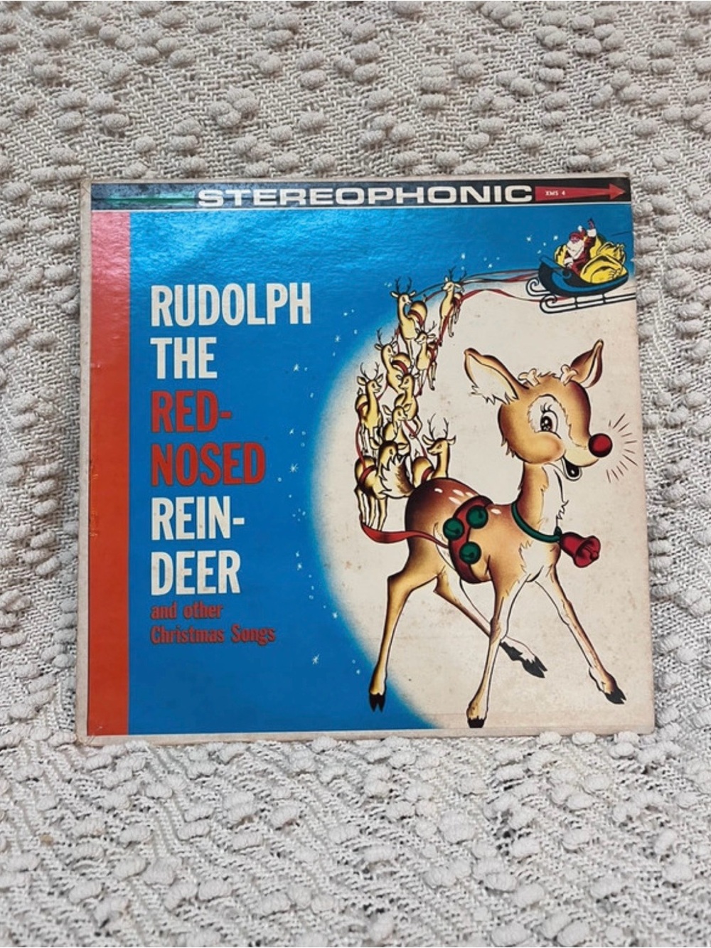Rudolph the Red-Nosed Reindeer Vintage Record Kitschy Cute Christmas Holiday
